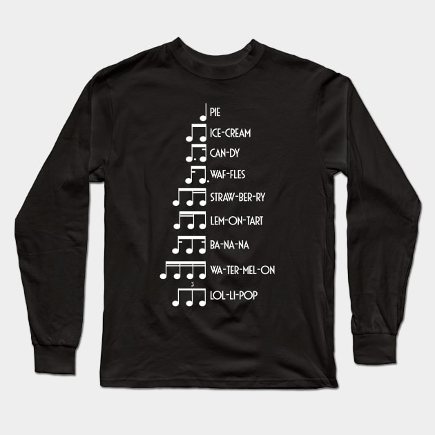 Funny Music Notes Musician Orchestra Ensemble Long Sleeve T-Shirt by merchmafia